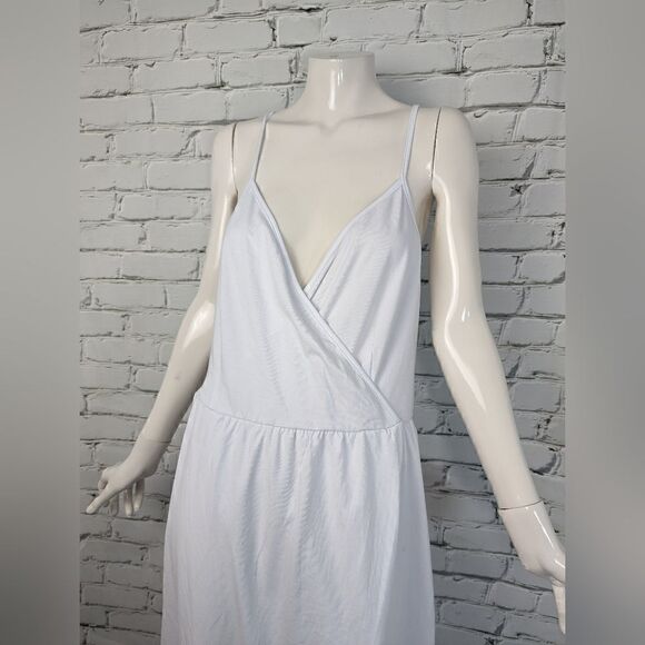 Faux wrap maxi dress, white jersey long dress size XL NWT - Picture 5 of 7